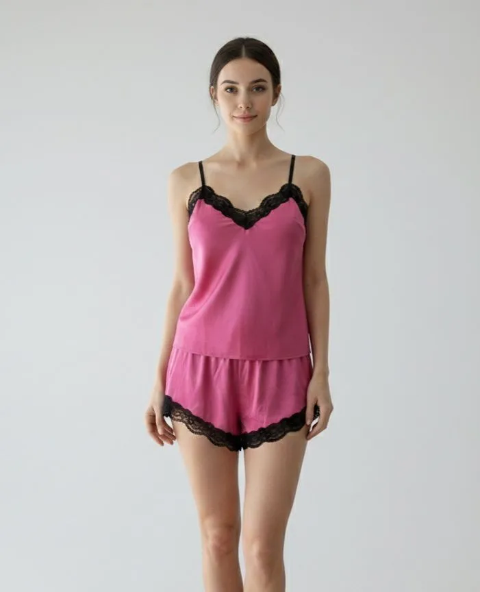 PIJAMA LENCERO FUCSIA (S / P)